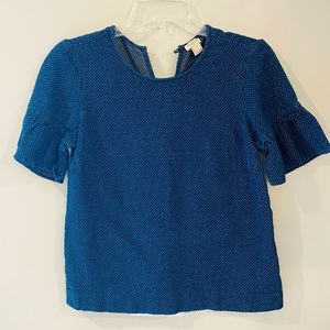 cotton ruffle sleeve top